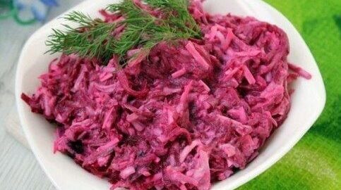 Свекольный салат рубиновая нежность